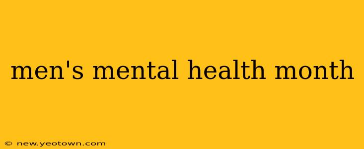 men's mental health month