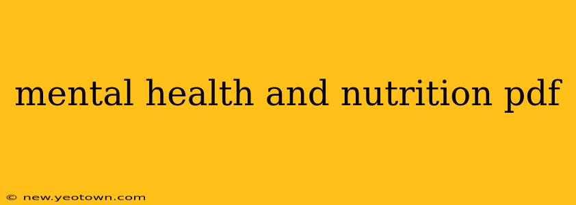 mental health and nutrition pdf