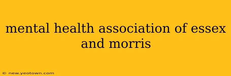 mental health association of essex and morris