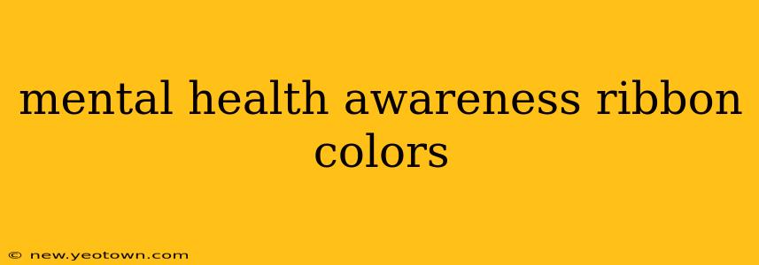 mental health awareness ribbon colors