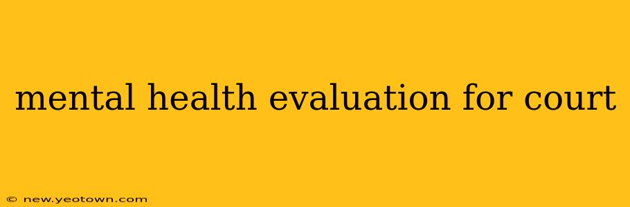mental health evaluation for court