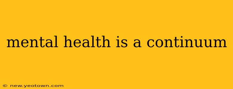 mental health is a continuum