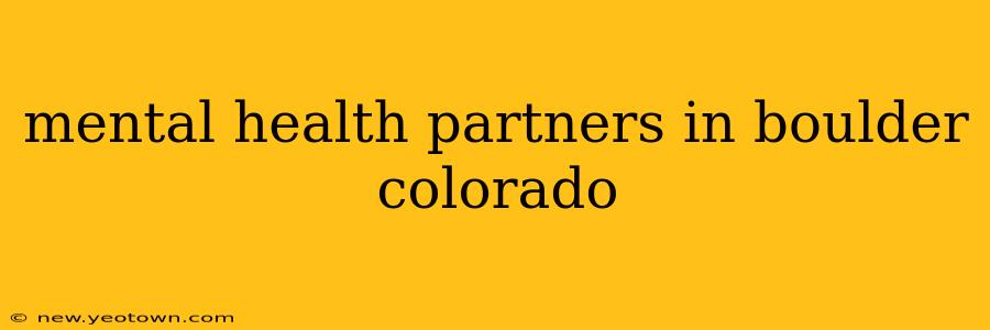 mental health partners in boulder colorado