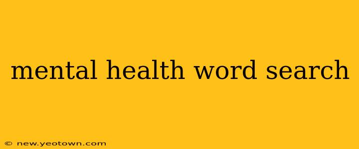 mental health word search