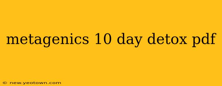 metagenics 10 day detox pdf