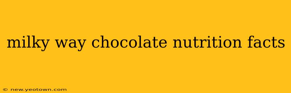 milky way chocolate nutrition facts