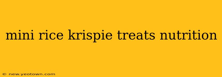 mini rice krispie treats nutrition