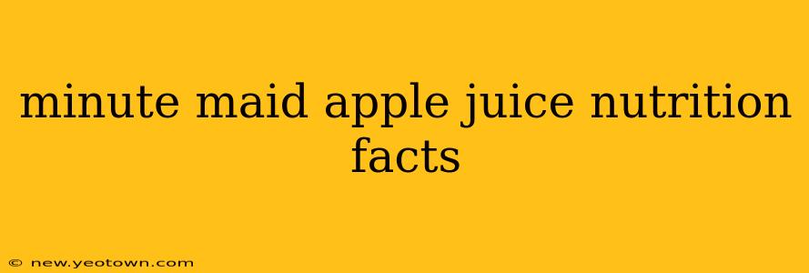 minute maid apple juice nutrition facts