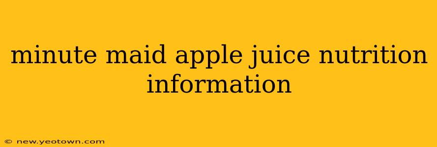 minute maid apple juice nutrition information