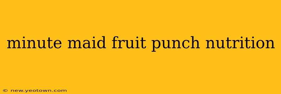 minute maid fruit punch nutrition