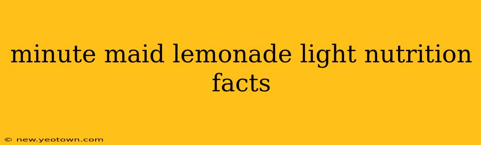 minute maid lemonade light nutrition facts