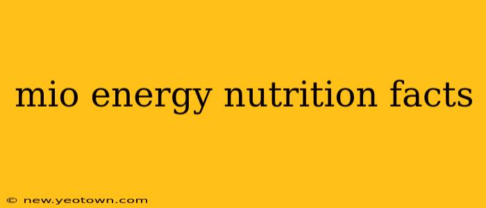 mio energy nutrition facts