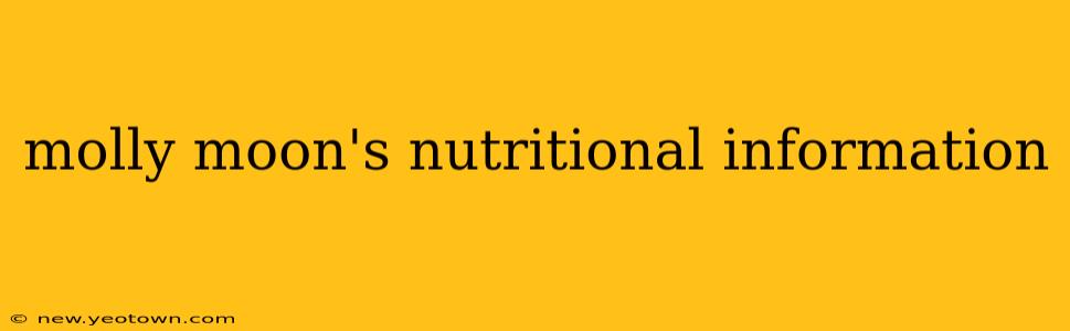 molly moon's nutritional information