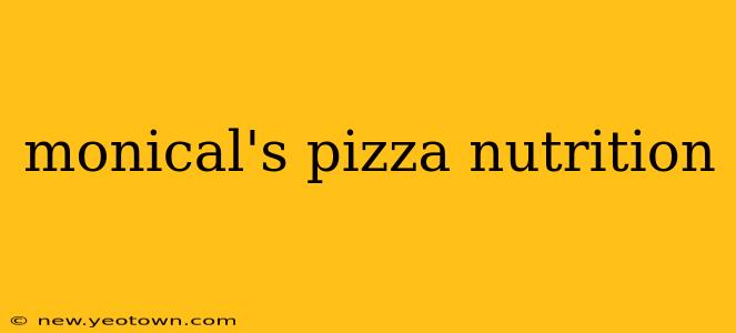 monical's pizza nutrition