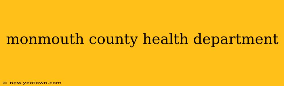 monmouth county health department