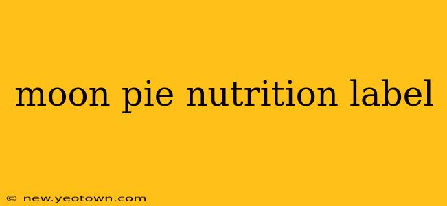 moon pie nutrition label