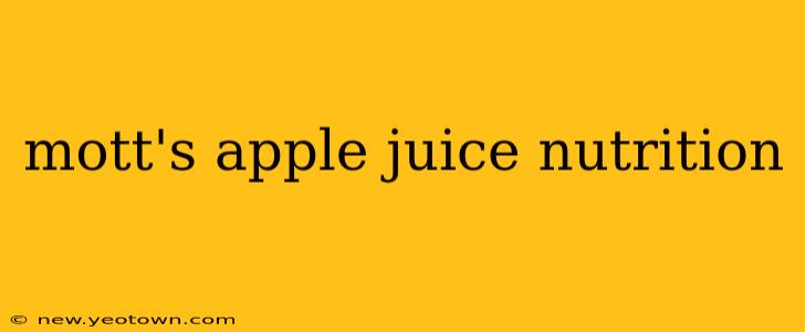 mott's apple juice nutrition