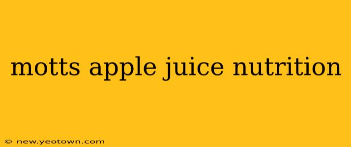 motts apple juice nutrition