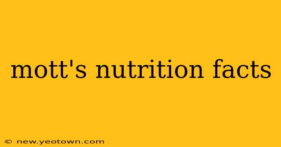 mott's nutrition facts
