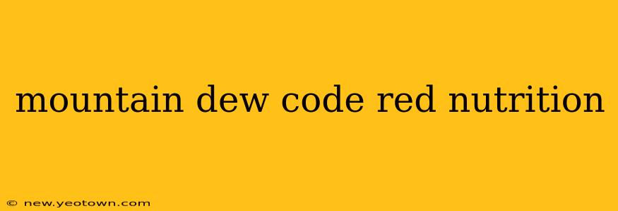mountain dew code red nutrition