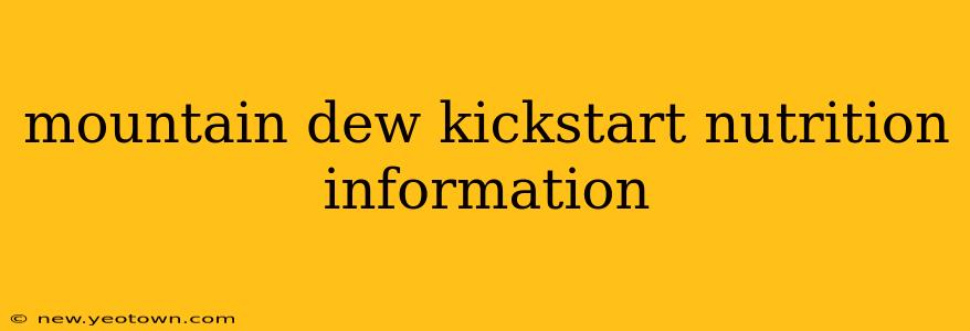 mountain dew kickstart nutrition information