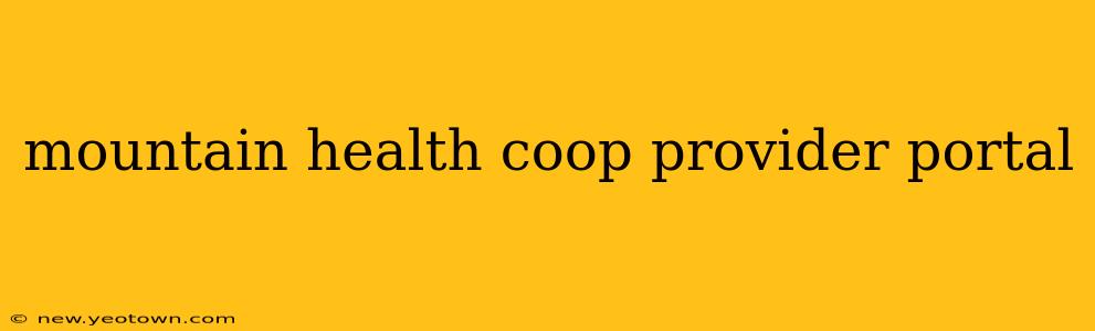 mountain health coop provider portal