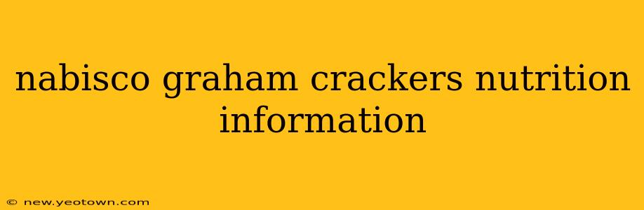 nabisco graham crackers nutrition information