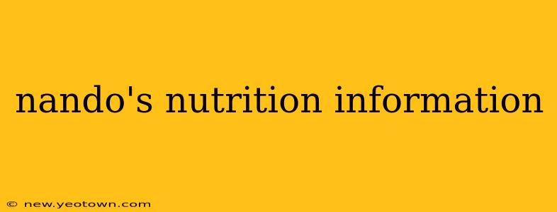 nando's nutrition information
