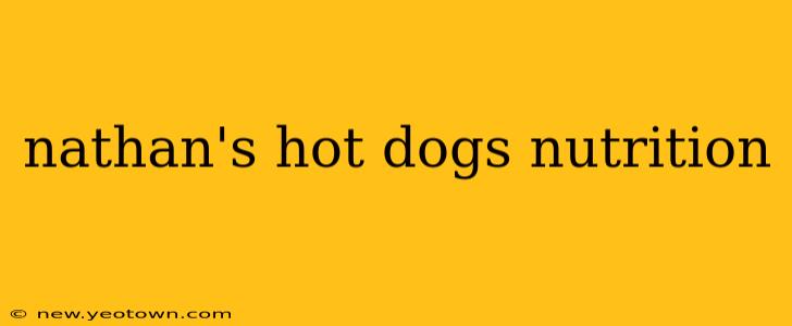 nathan's hot dogs nutrition