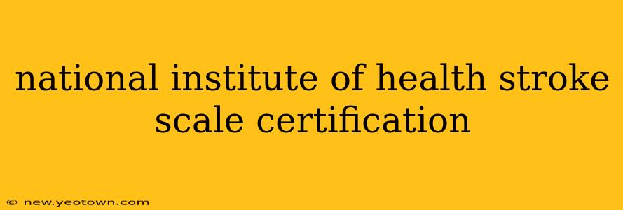 national institute of health stroke scale certification