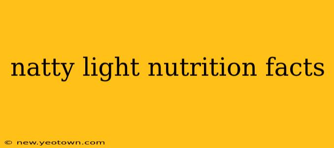 natty light nutrition facts