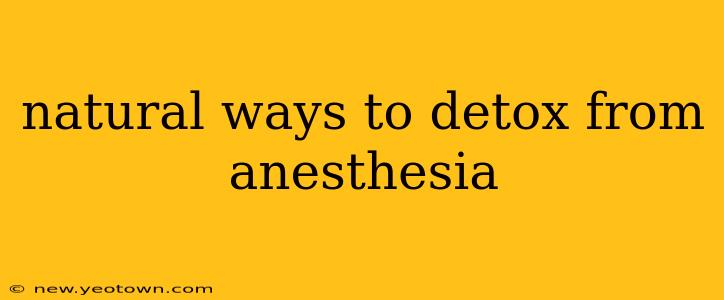 natural ways to detox from anesthesia