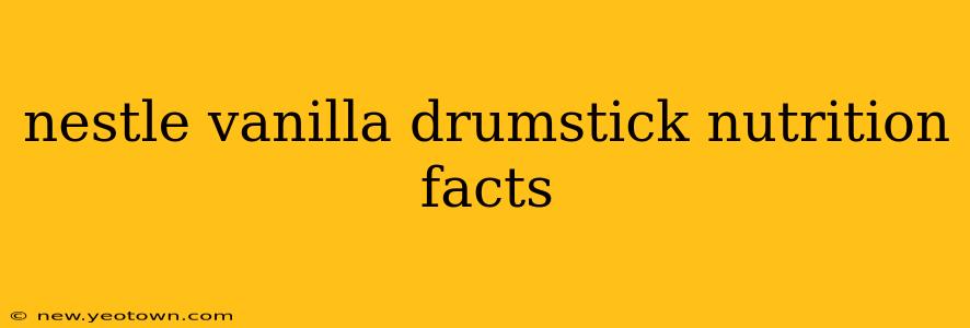 nestle vanilla drumstick nutrition facts