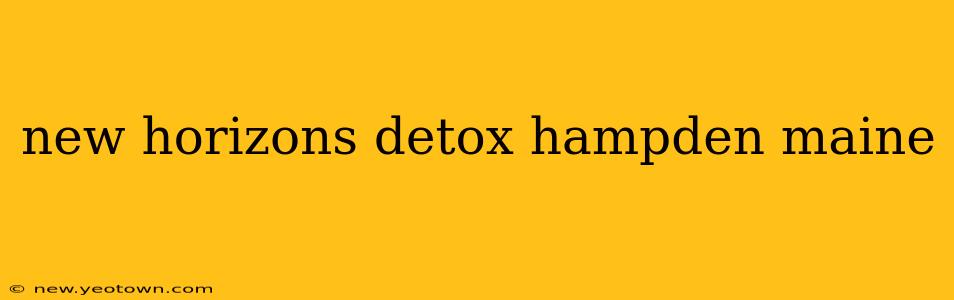 new horizons detox hampden maine