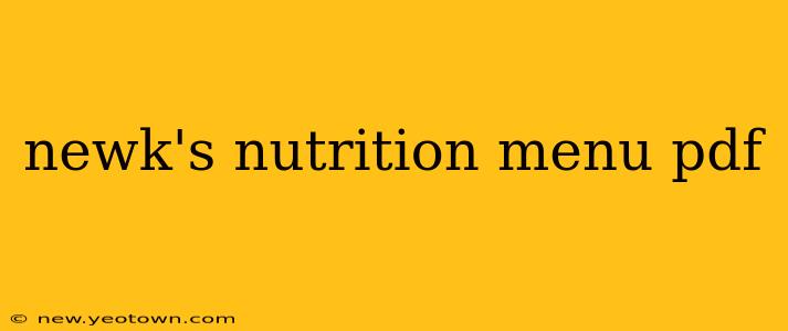 newk's nutrition menu pdf