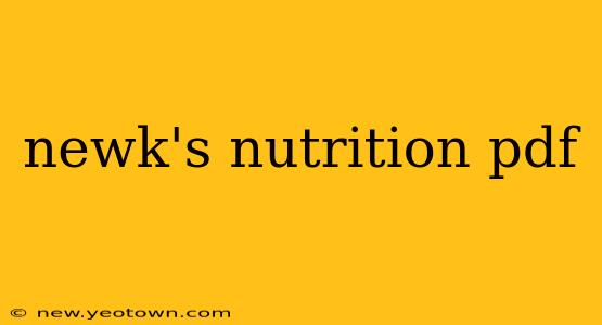 newk's nutrition pdf
