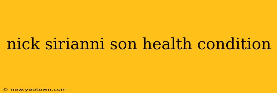 nick sirianni son health condition