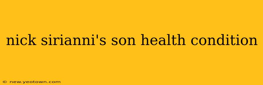 nick sirianni's son health condition