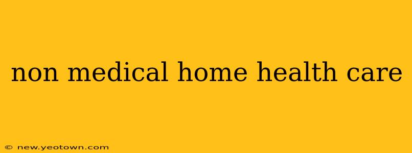 non medical home health care