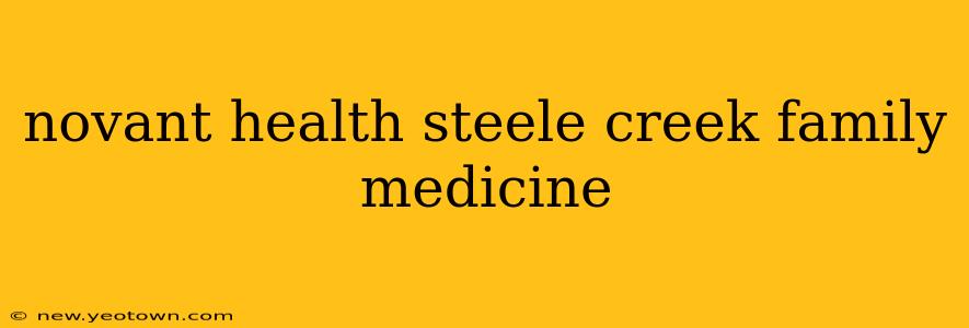 novant health steele creek family medicine