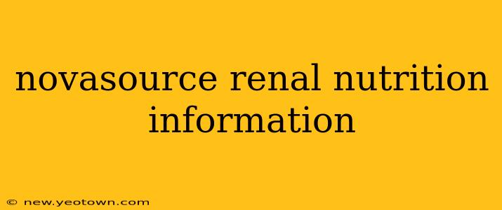 novasource renal nutrition information