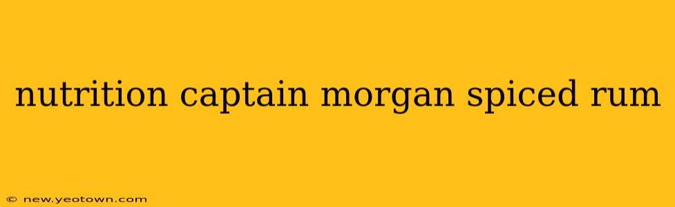 nutrition captain morgan spiced rum