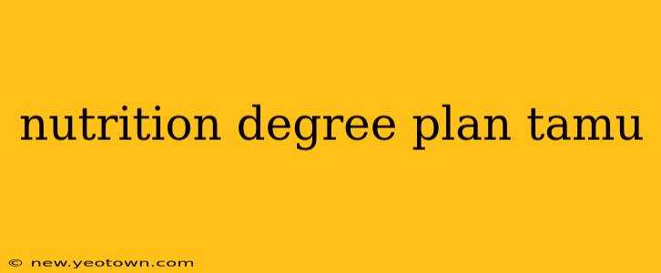 nutrition degree plan tamu