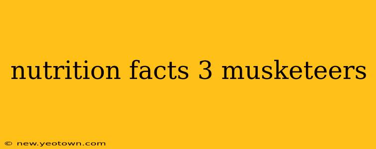 nutrition facts 3 musketeers