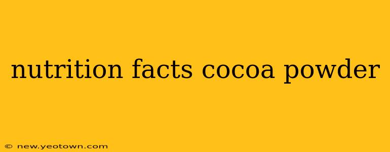 nutrition facts cocoa powder