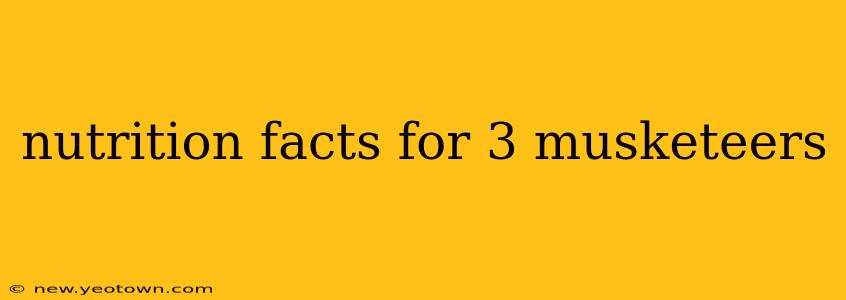 nutrition facts for 3 musketeers