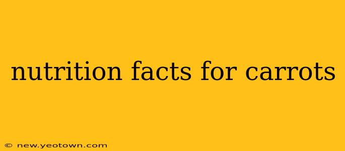 nutrition facts for carrots