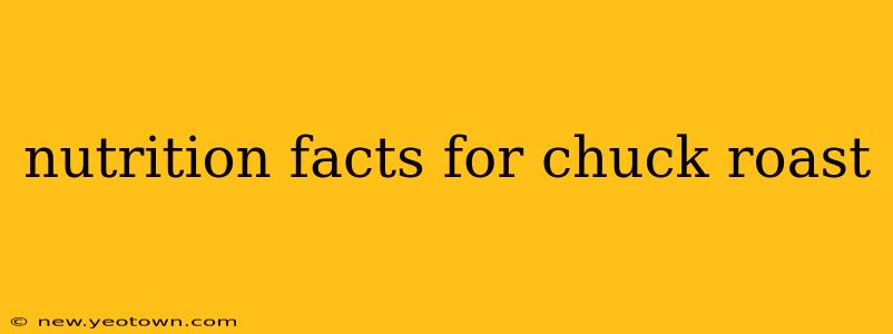 nutrition facts for chuck roast