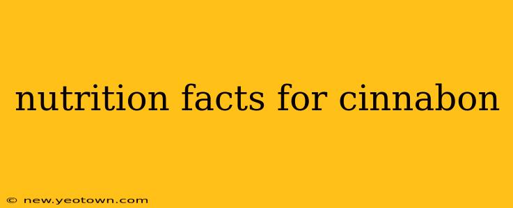 nutrition facts for cinnabon
