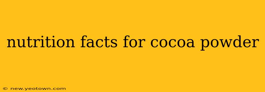 nutrition facts for cocoa powder